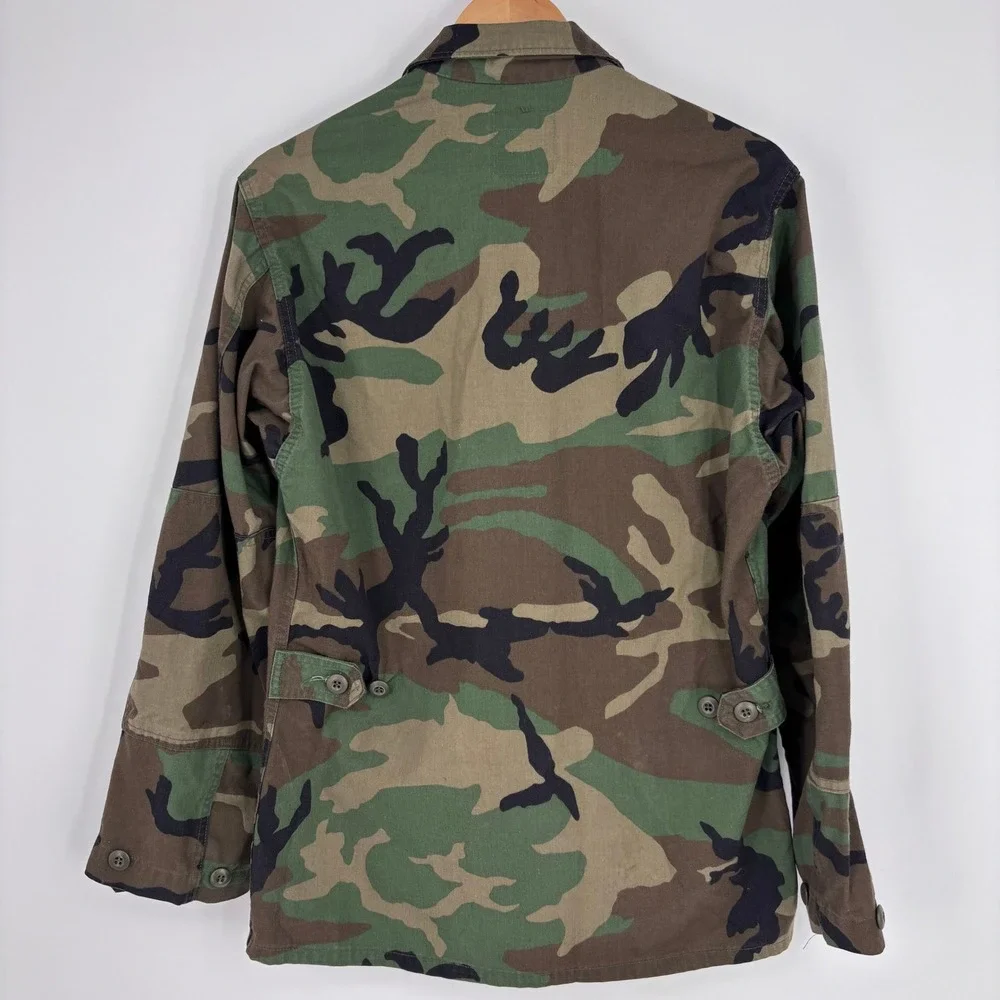 Vintage 80s US Army Woodland BDU Jacket Small Reg 1988 Military Cold War